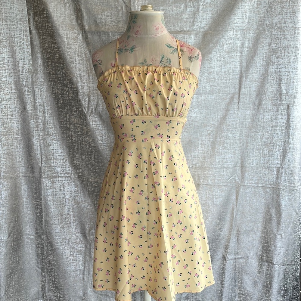 Shein Yellow Flower Dress